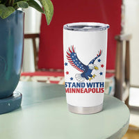 Stand With Minneapolis Tumbler Cup American Eagle Protest Gift