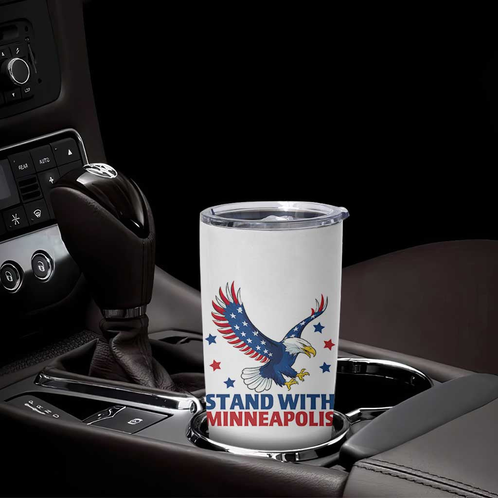 Stand With Minneapolis Tumbler Cup American Eagle Protest Gift