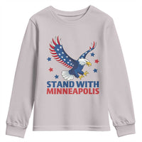 Stand With Minneapolis Youth Sweatshirt American Eagle Protest Gift