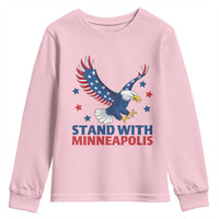 Stand With Minneapolis Youth Sweatshirt American Eagle Protest Gift