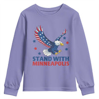 Stand With Minneapolis Youth Sweatshirt American Eagle Protest Gift