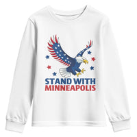 Stand With Minneapolis Youth Sweatshirt American Eagle Protest Gift