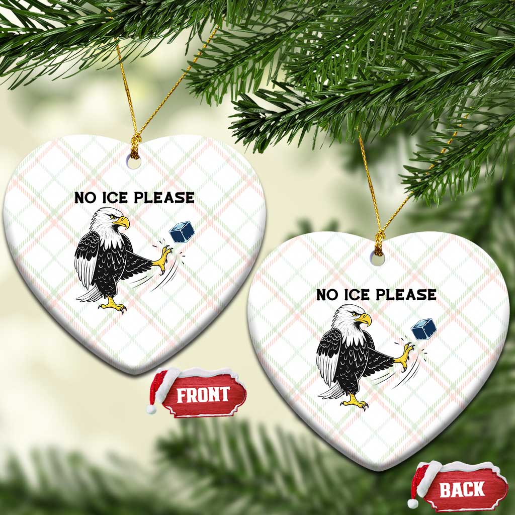 American Eagle No Ice Please Ceramic Ornament Minneapolis Support Gift