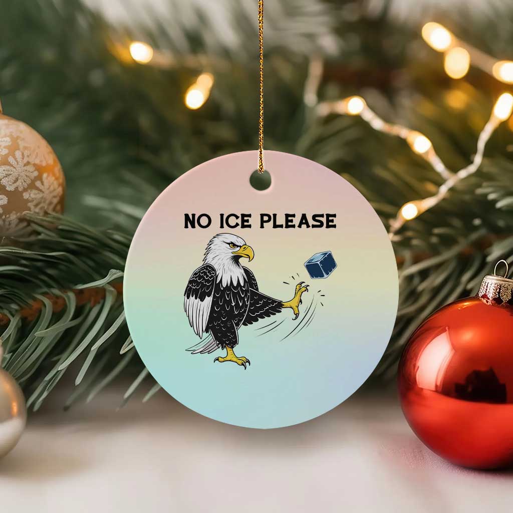 American Eagle No Ice Please Ceramic Ornament Minneapolis Support Gift