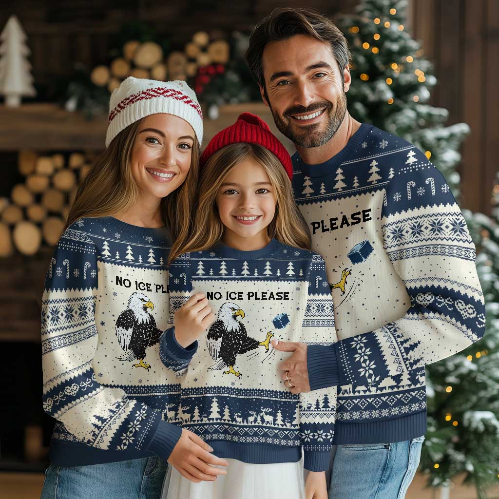 American Eagle No Ice Please Ugly Christmas Sweater Minneapolis Support Gift