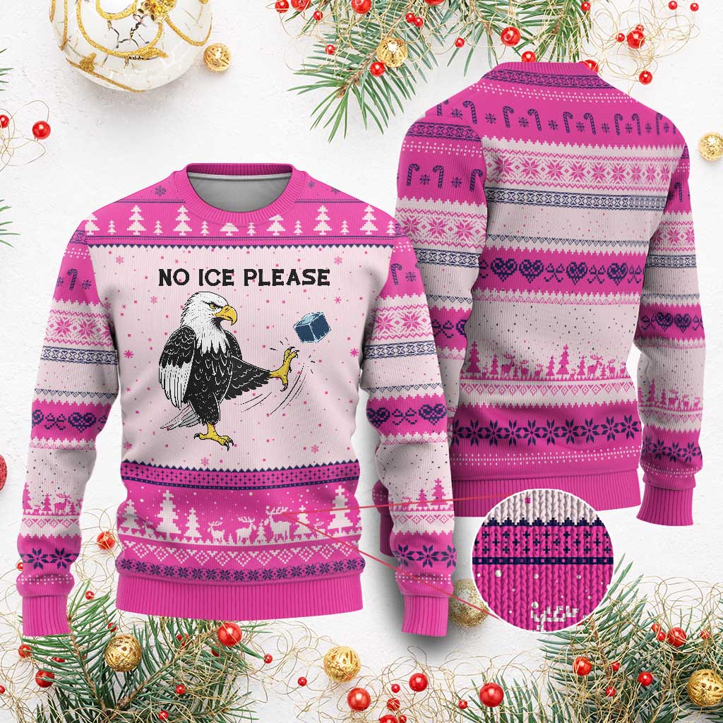 American Eagle No Ice Please Ugly Christmas Sweater Minneapolis Support Gift
