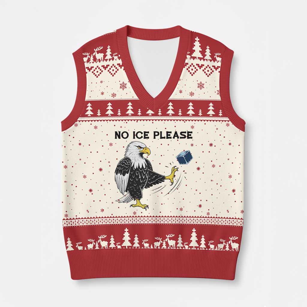 American Eagle No Ice Please V-Neck Knit Sweater Vest Minneapolis Support Gift