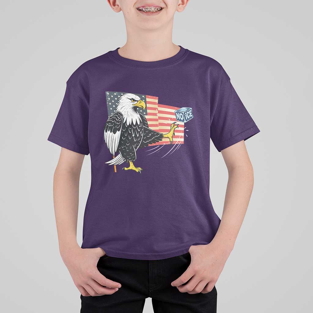 Solidarity With Minneapolis T Shirt For Kid American Eagle No Ice Please Support