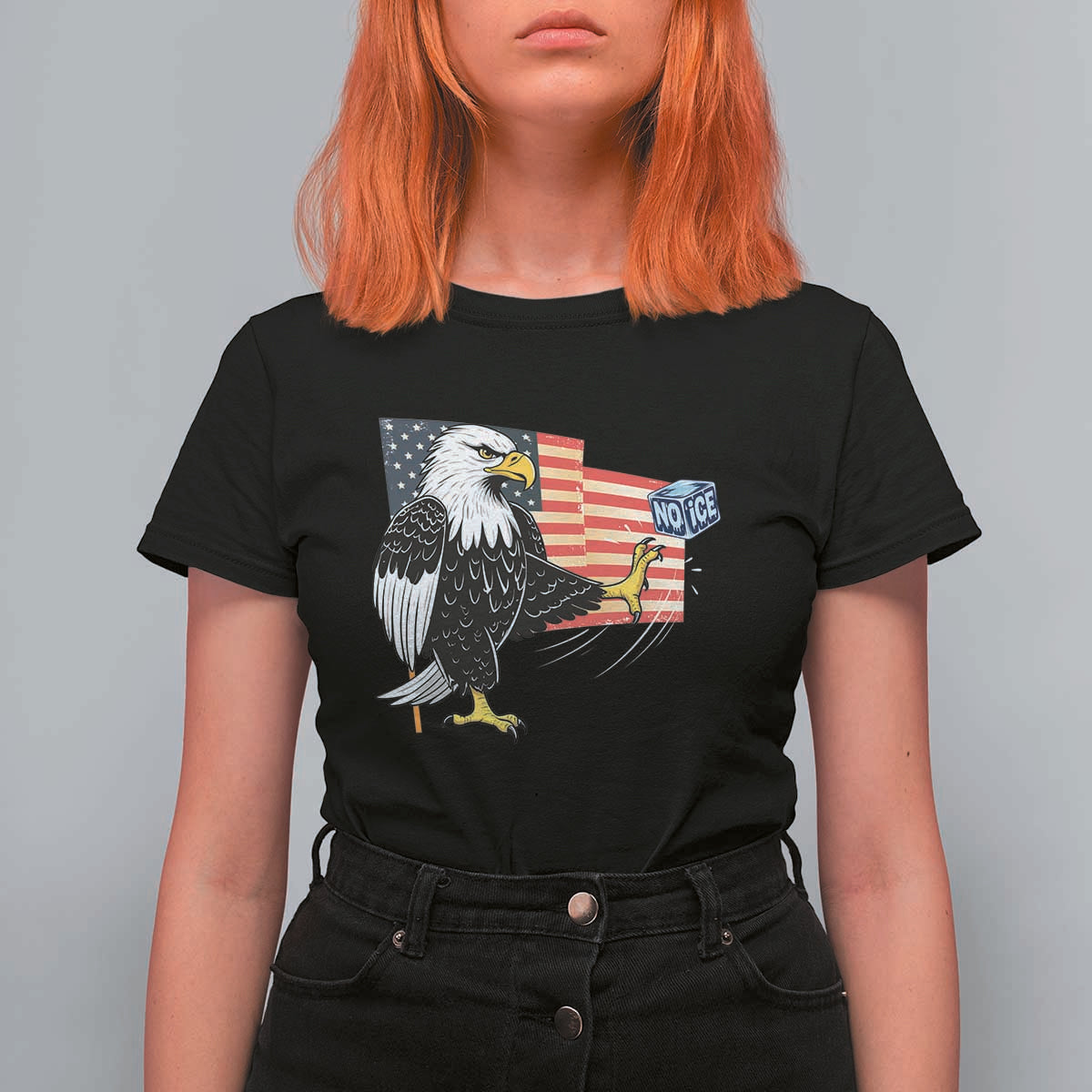 Solidarity With Minneapolis T Shirt For Women American Eagle No Ice Please Support