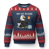 No Ice Please Ugly Christmas Sweater Funny American Eagle Social Justice Gift
