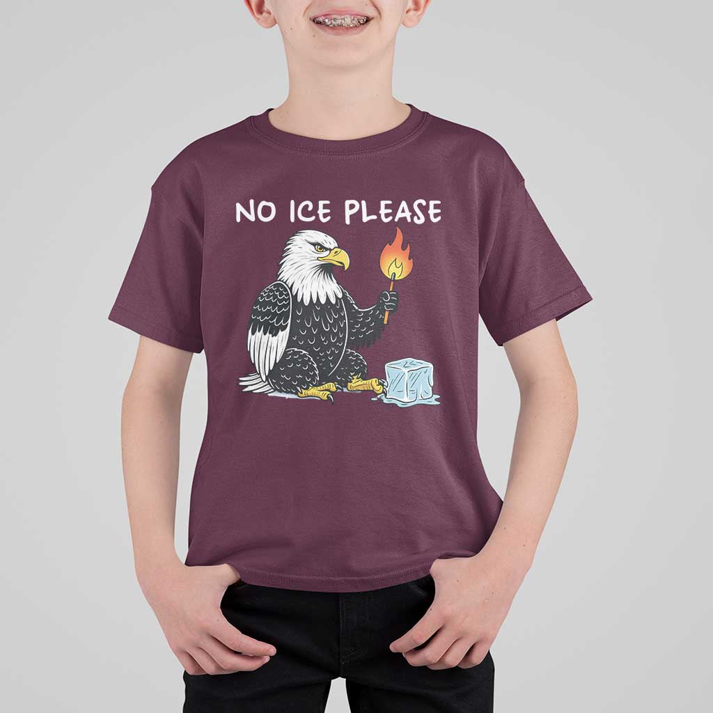 No Ice Please T Shirt For Kid Funny American Eagle Social Justice Gift