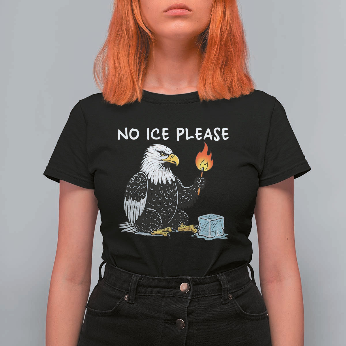 No Ice Please T Shirt For Women Funny American Eagle Social Justice Gift