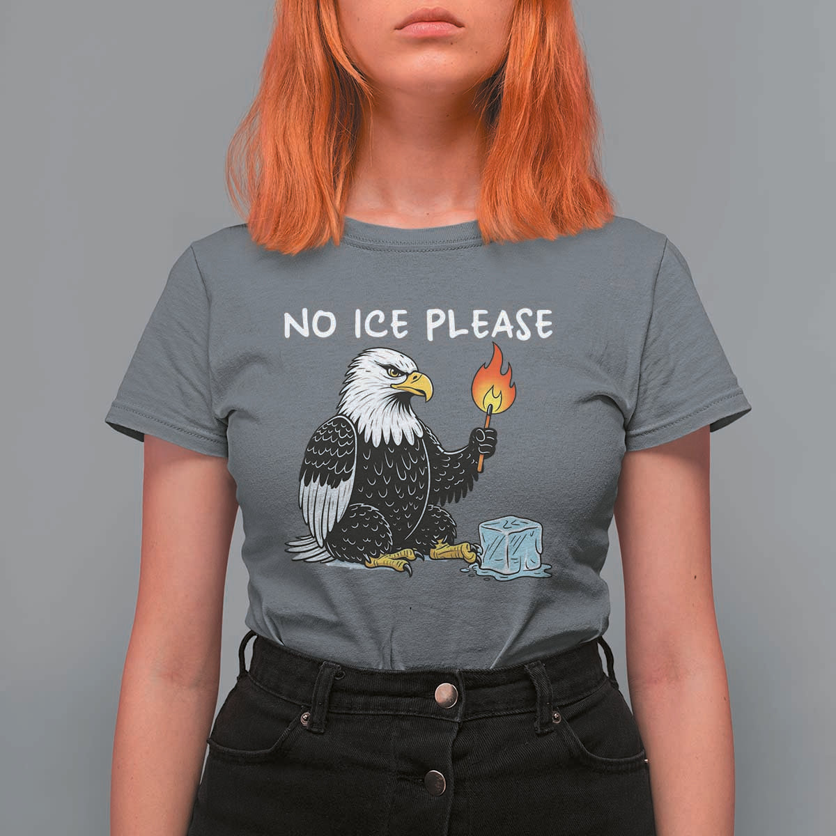 No Ice Please T Shirt For Women Funny American Eagle Social Justice Gift
