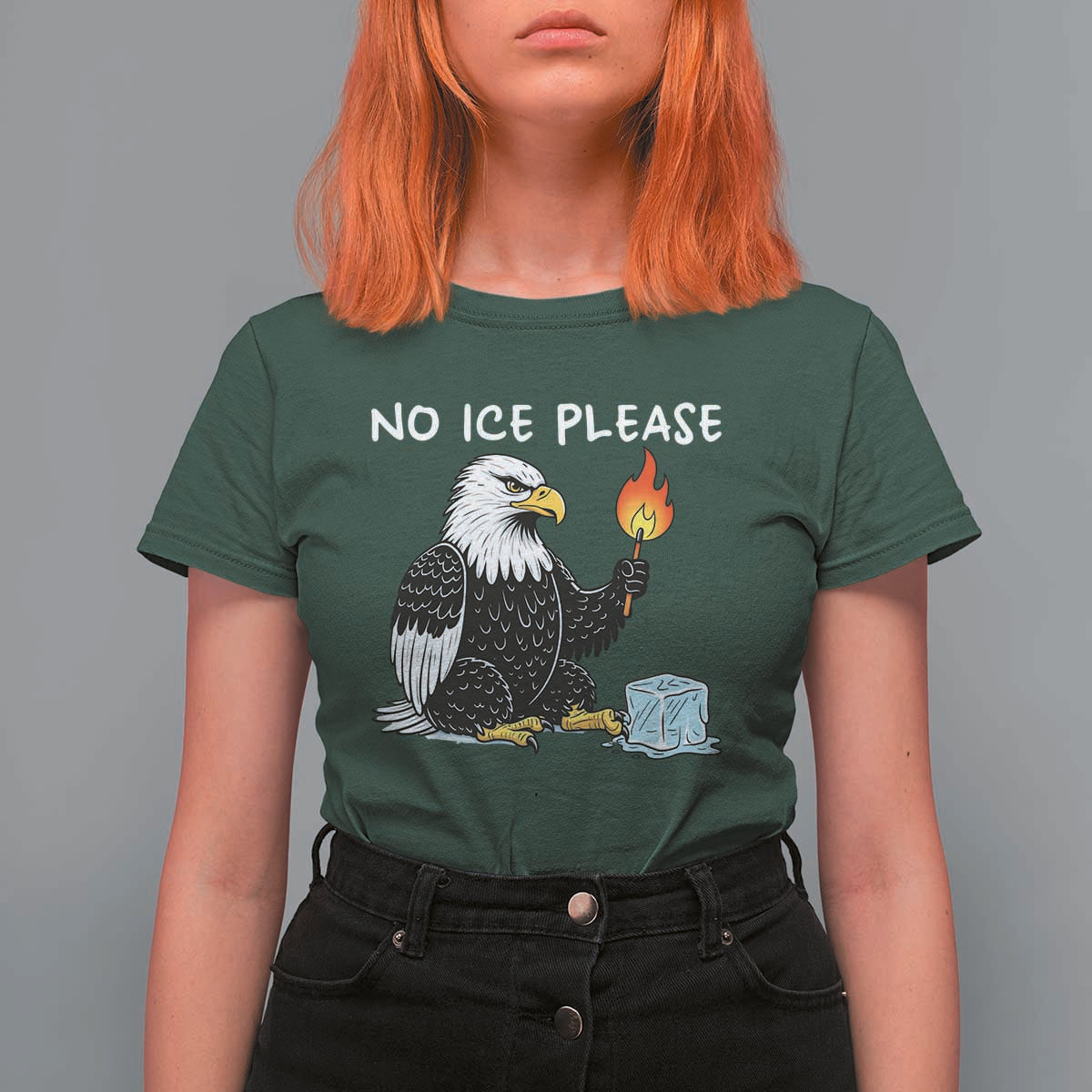 No Ice Please T Shirt For Women Funny American Eagle Social Justice Gift