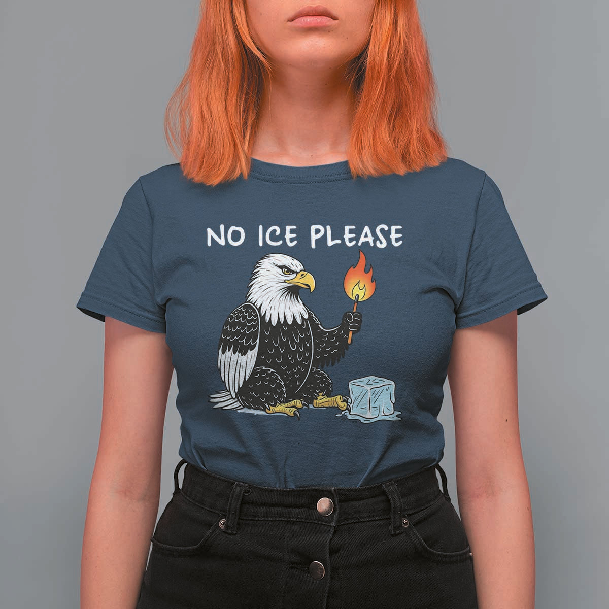 No Ice Please T Shirt For Women Funny American Eagle Social Justice Gift