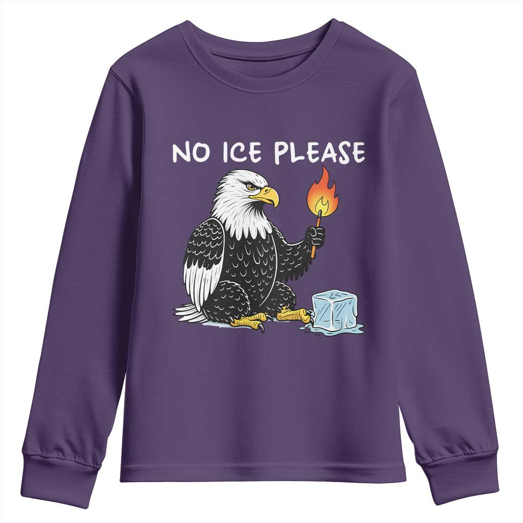 No Ice Please Youth Sweatshirt Funny American Eagle Social Justice Gift