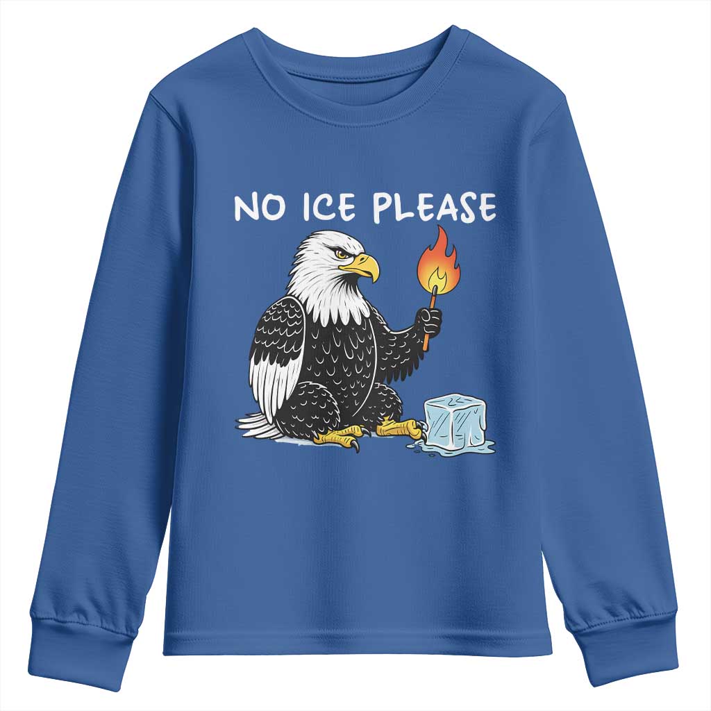 No Ice Please Youth Sweatshirt Funny American Eagle Social Justice Gift