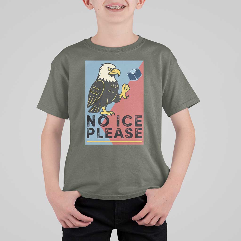 American Eagle No Ice Please T Shirt For Kid Minnesota Protest Support Gift
