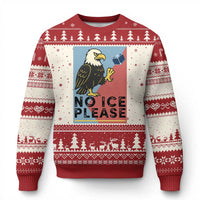 American Eagle No Ice Please Ugly Christmas Sweater Minnesota Protest Support Gift
