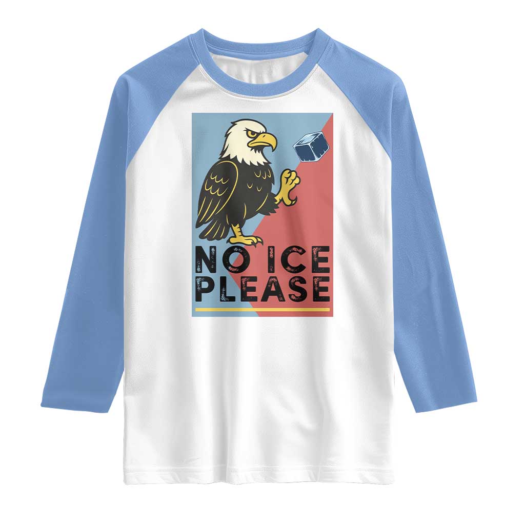 American Eagle No Ice Please Raglan Shirt Minnesota Protest Support Gift