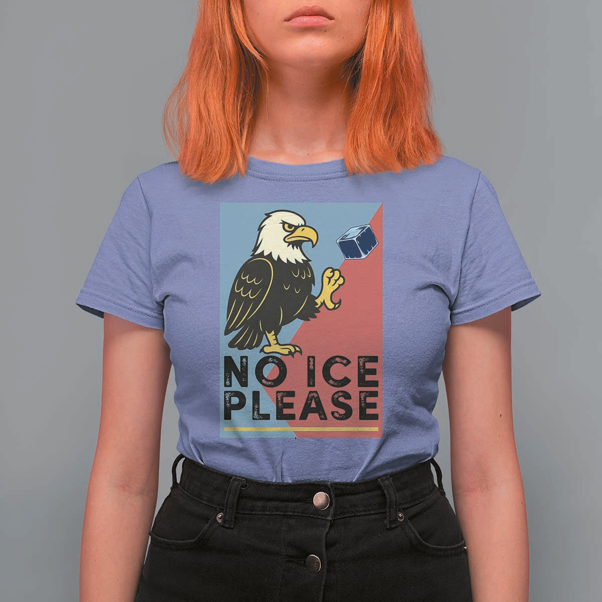 American Eagle No Ice Please T Shirt For Women Minnesota Protest Support Gift