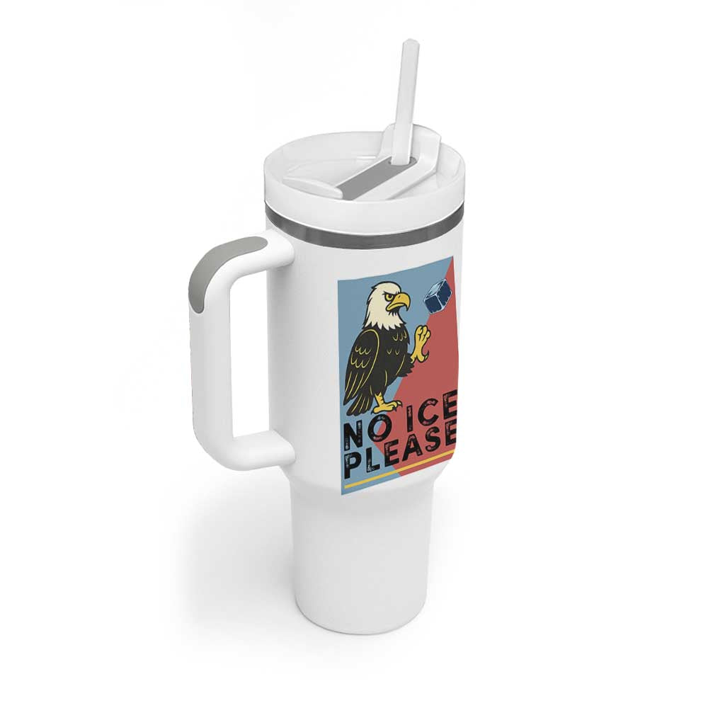 American Eagle No Ice Please Tumbler With Handle Minnesota Protest Support Gift