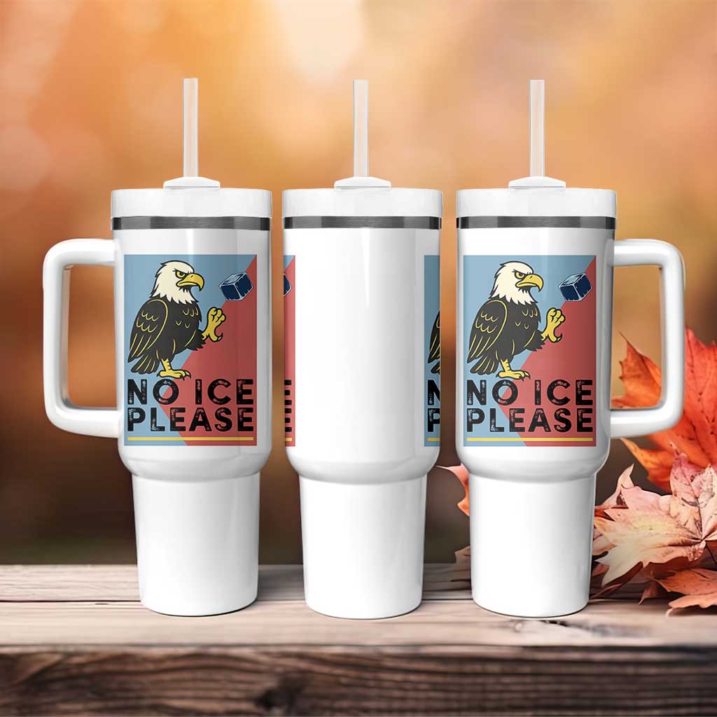 American Eagle No Ice Please Tumbler With Handle Minnesota Protest Support Gift