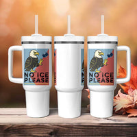 American Eagle No Ice Please Tumbler With Handle Minnesota Protest Support Gift