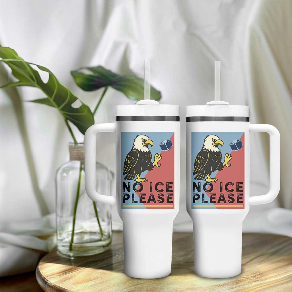American Eagle No Ice Please Tumbler With Handle Minnesota Protest Support Gift
