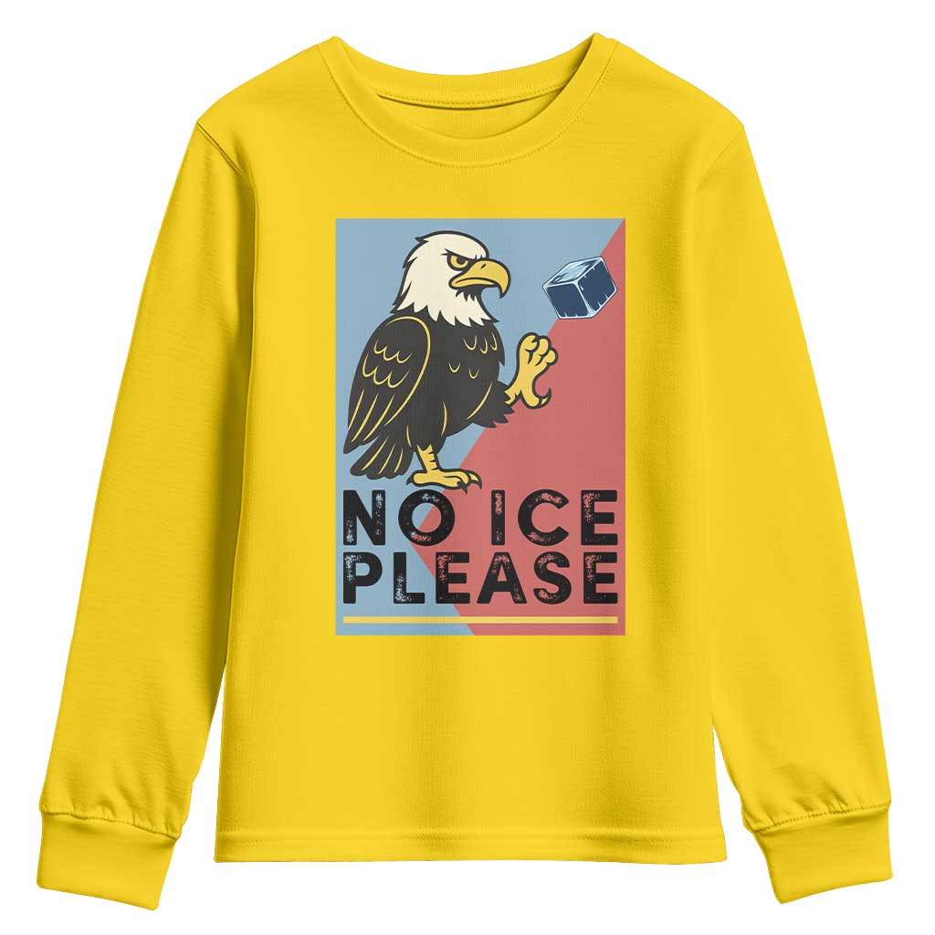 American Eagle No Ice Please Youth Sweatshirt Minnesota Protest Support Gift