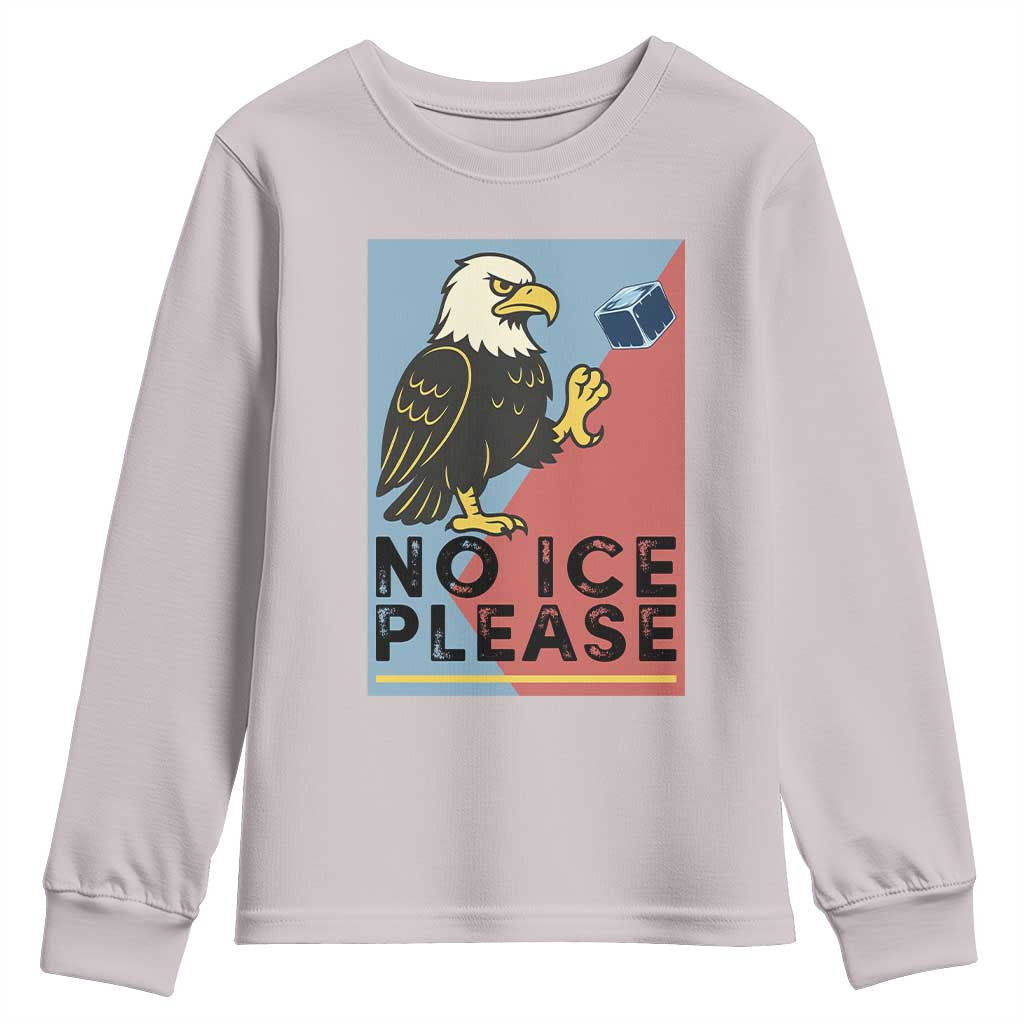 American Eagle No Ice Please Youth Sweatshirt Minnesota Protest Support Gift