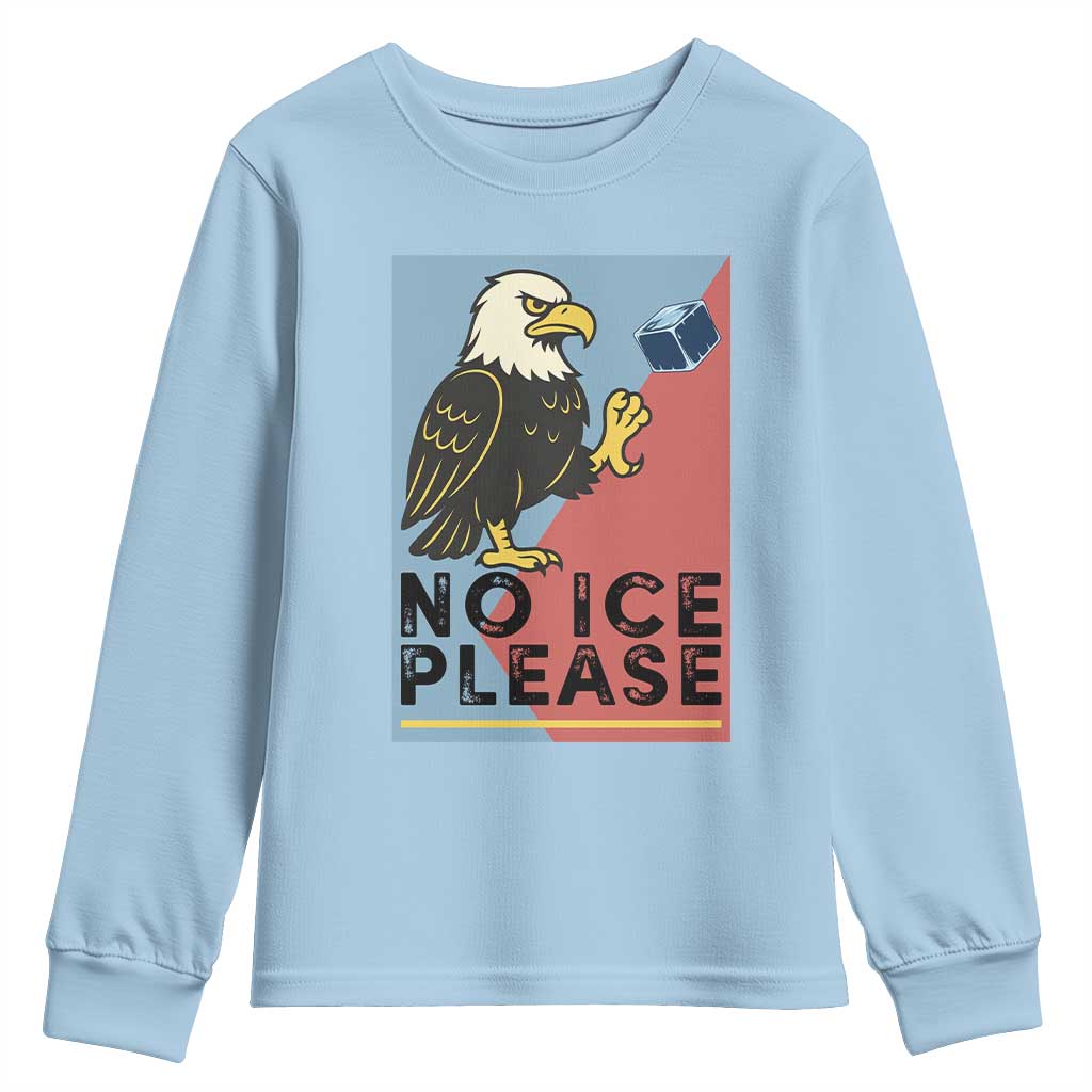 American Eagle No Ice Please Youth Sweatshirt Minnesota Protest Support Gift