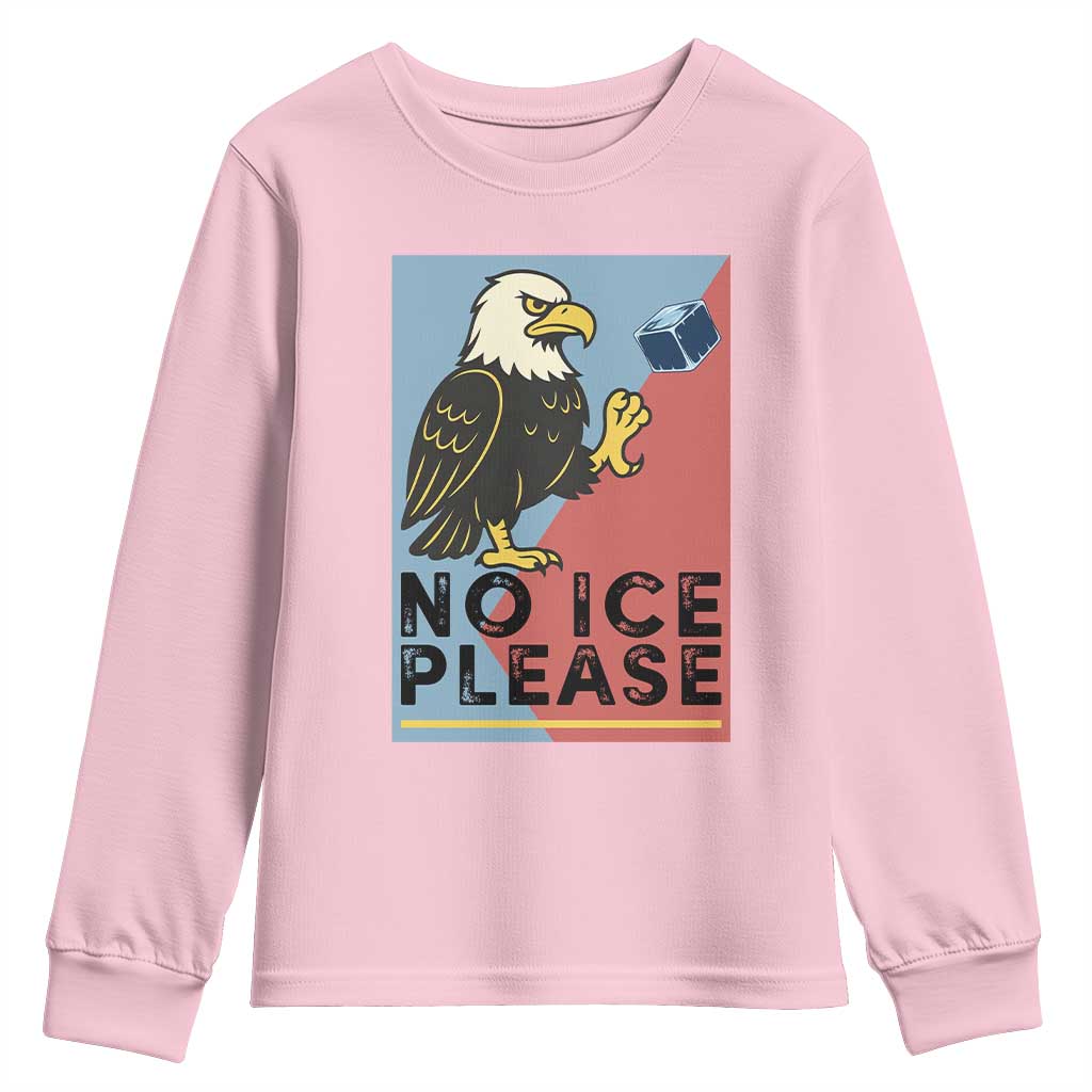 American Eagle No Ice Please Youth Sweatshirt Minnesota Protest Support Gift