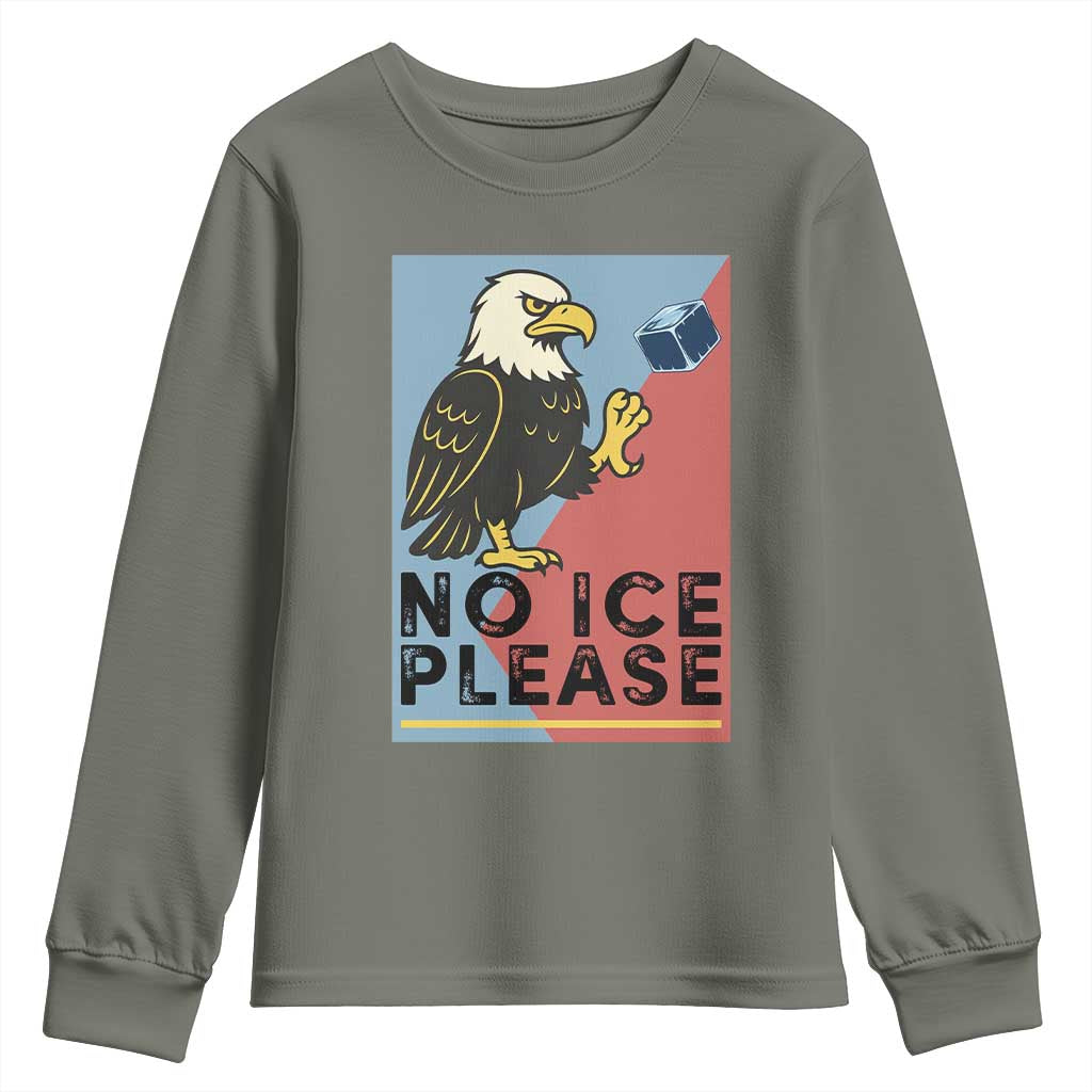 American Eagle No Ice Please Youth Sweatshirt Minnesota Protest Support Gift