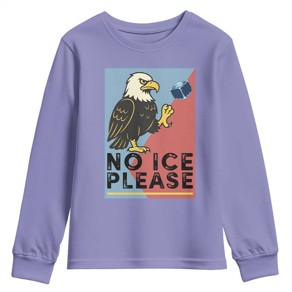 American Eagle No Ice Please Youth Sweatshirt Minnesota Protest Support Gift