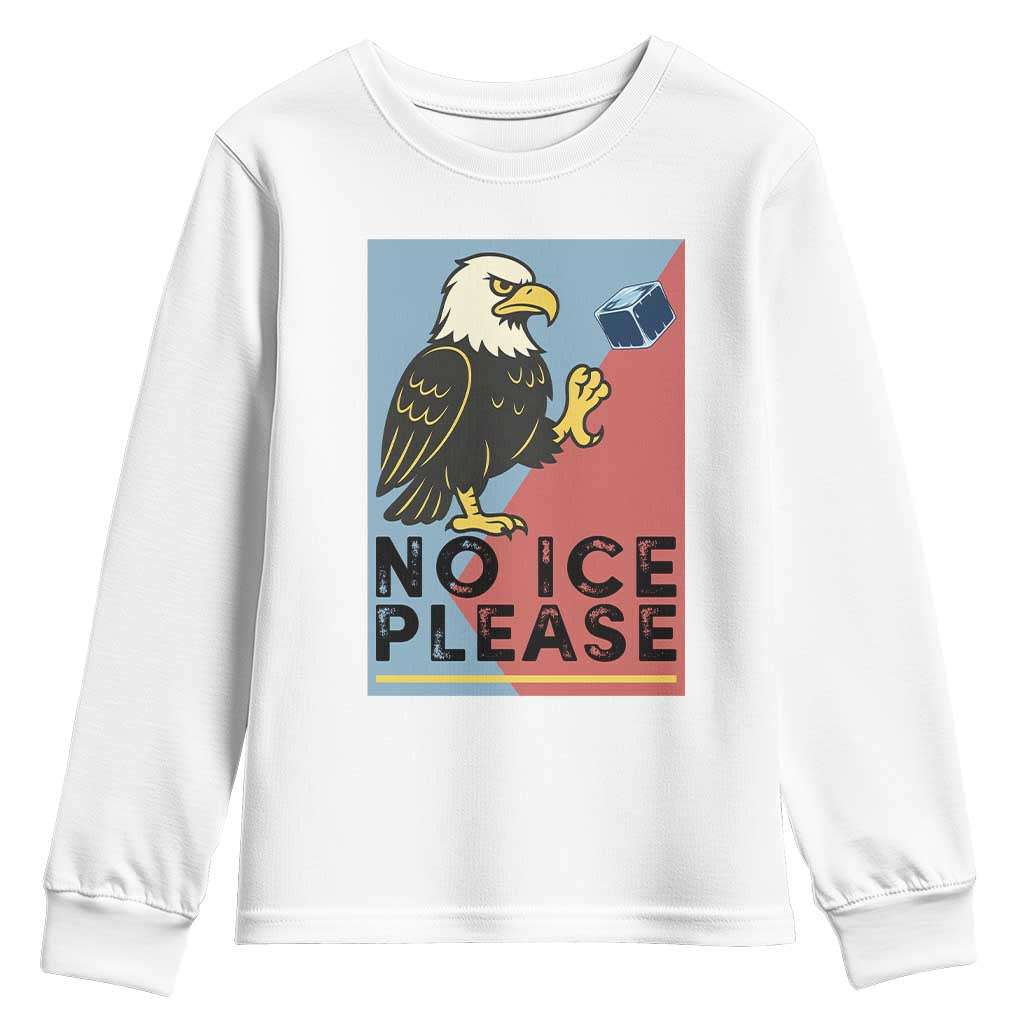 American Eagle No Ice Please Youth Sweatshirt Minnesota Protest Support Gift
