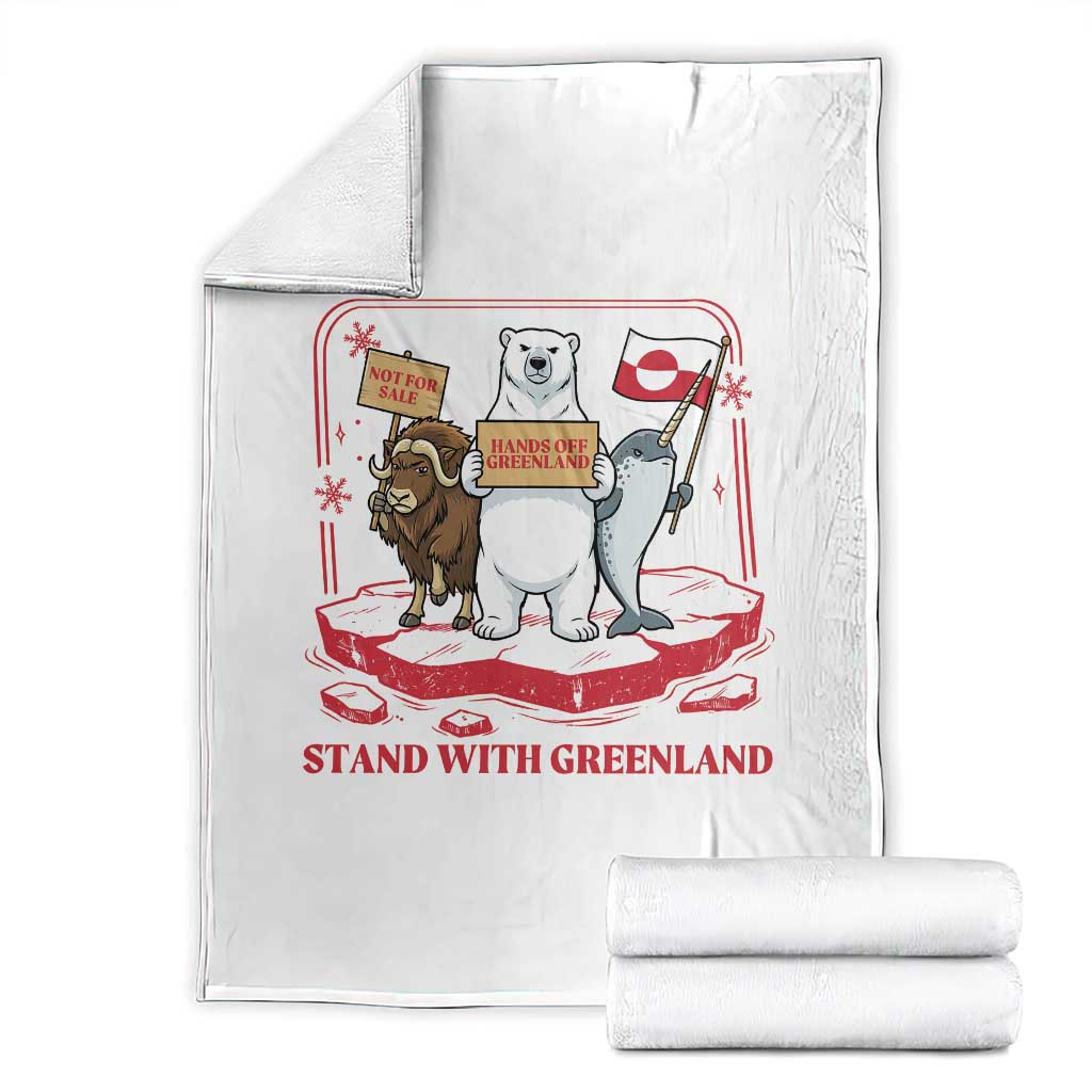 Hands Off Greenland Throw Blanket Support Greenlander Gift