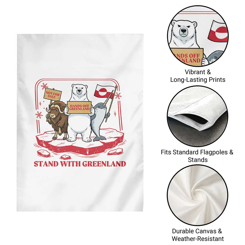 Hands Off Greenland Garden Flag Support Greenlander Gift