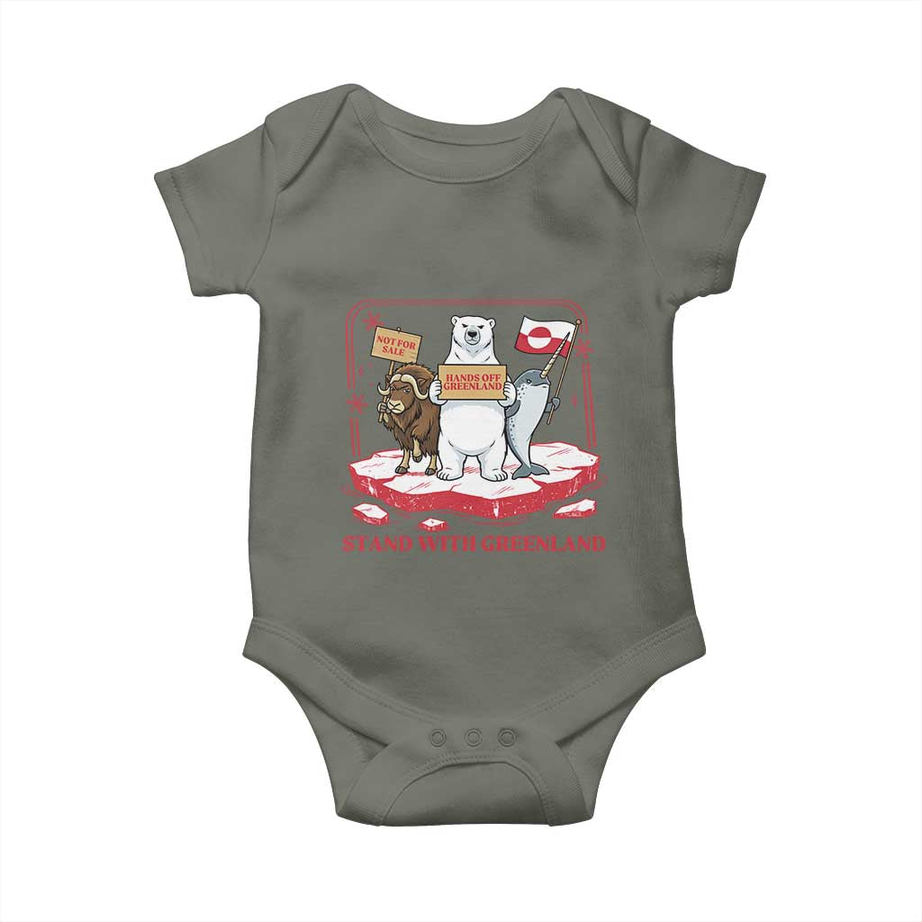 Hands Off Greenland Baby Onesie Support Greenlander Gift