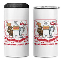 Hands Off Greenland 4 in 1 Can Cooler Tumbler Support Greenlander Gift