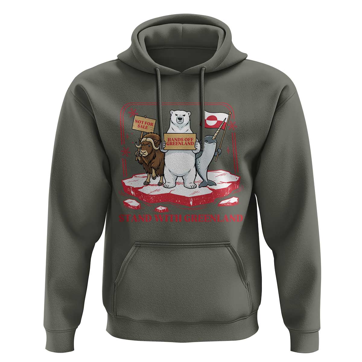 Hands Off Greenland Hoodie Support Greenlander Gift