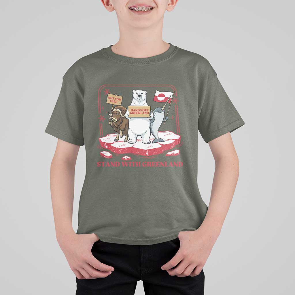 Hands Off Greenland T Shirt For Kid Support Greenlander Gift