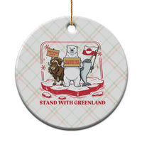 Hands Off Greenland Ceramic Ornament Support Greenlander Gift