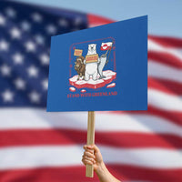 Hands Off Greenland Protest Sign Support Greenlander Gift