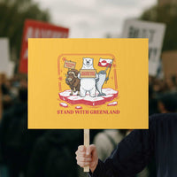 Hands Off Greenland Protest Sign Support Greenlander Gift