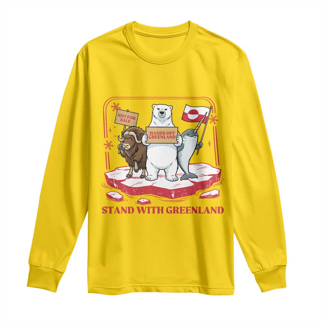 Hands Off Greenland Long Sleeve Shirt Support Greenlander Gift