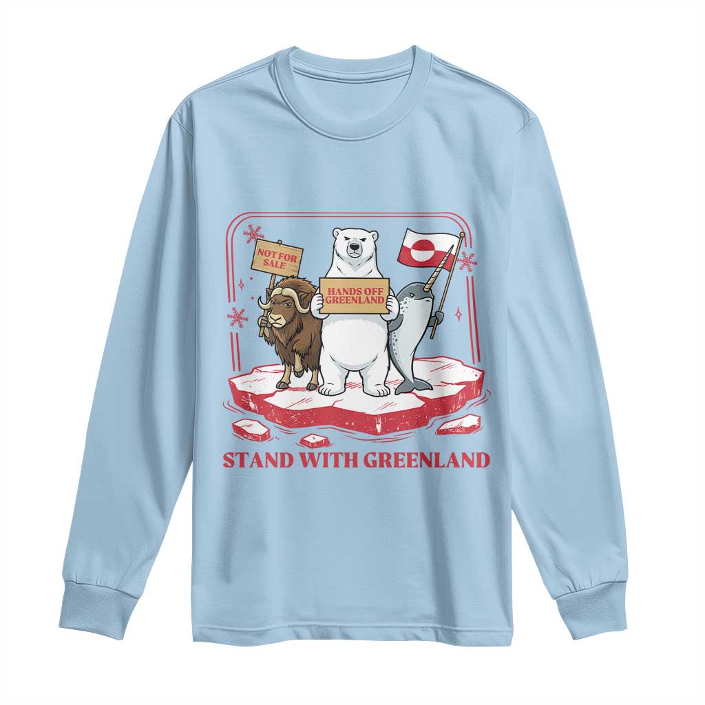 Hands Off Greenland Long Sleeve Shirt Support Greenlander Gift