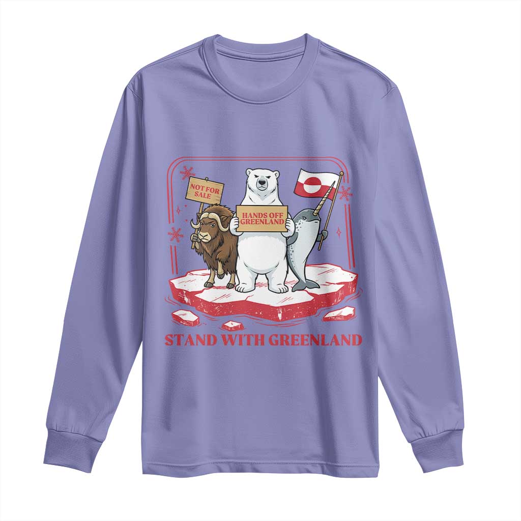 Hands Off Greenland Long Sleeve Shirt Support Greenlander Gift