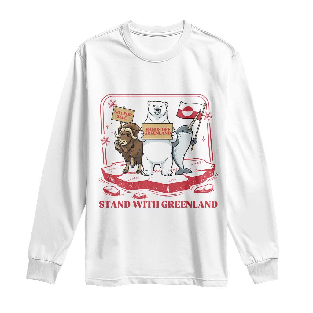 Hands Off Greenland Long Sleeve Shirt Support Greenlander Gift