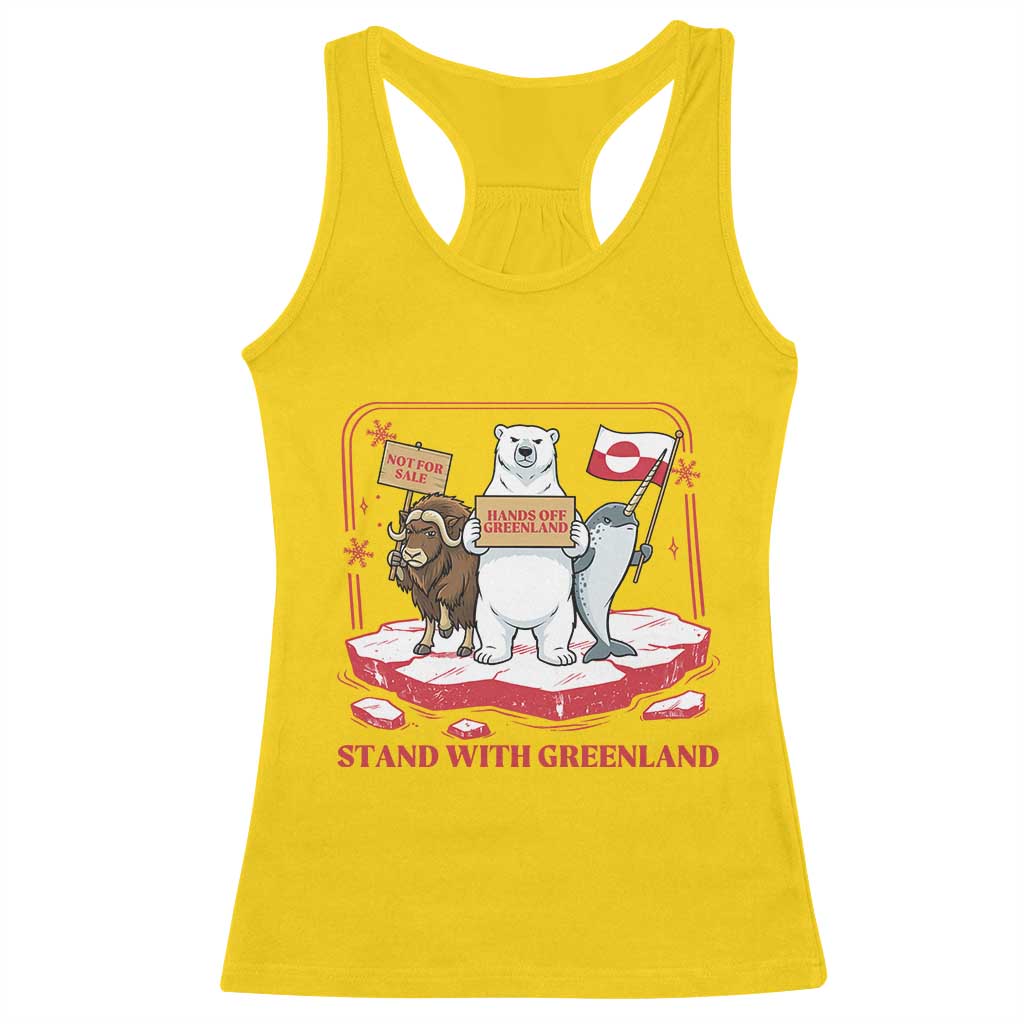 Hands Off Greenland Racerback Tank Top Support Greenlander Gift